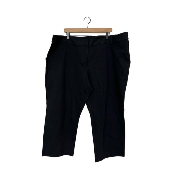 Lands End Womens Black Ankle Cropped Pants Size 24W - Picture 1 of 6